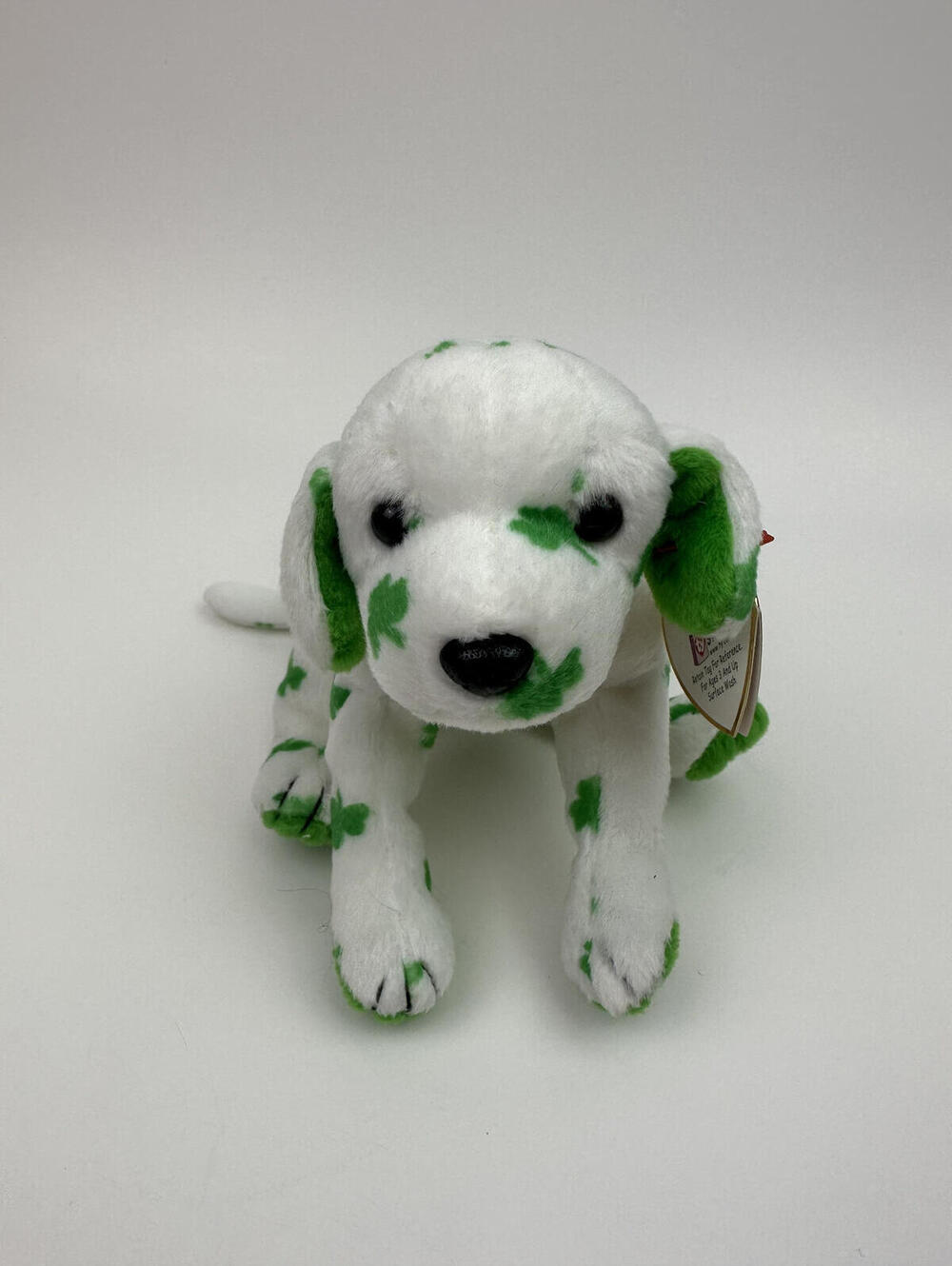 Ty Beanie Baby “Blarn-e” the Irish Dog with Clovers! *Internet Excl (6 inch)